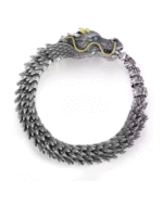 Bracelet for Men Vintage Zodiac Totem Silver 20cm Hip Hop GOT Merchandise