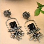 Silver Oxidized Earrings | Traditional Indian Dangle Earrings for Women | Ethnic Wear Earrings | Peacock Earrings | Oxidised Earrings | Silver Earrings |