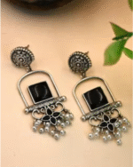 Silver Oxidized Earrings | Traditional Indian Dangle Earrings for Women | Ethnic Wear Earrings | Peacock Earrings | Oxidised Earrings | Silver Earrings |