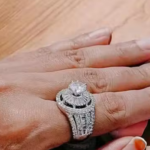 Silver plated american dimand ring