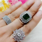 American diamonds ring combo pack of 3