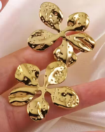 Trending design 18 k gold plated anti tarnish earrings for women chunky look and design