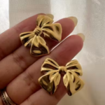 Anti tarnish Bow earrings