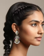 Small oxidised Chandbali