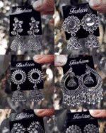 Earrings for women fashion jhumka oxidised Silver Earrings for women Combo chandbali pearl stylish jhumkas traditional Jhumki Peacock Earrings For girls South Temple Ear Rings