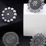 Beautiful oxodise German silver 4 different design combo rings for girls and woman by Creative Alankar