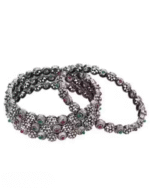 Jewel Temple Oxidized Bangle Set