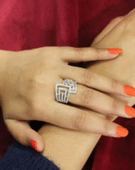 AD Ring Silver Plated Adjustable Ring AD Jewellery