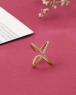 AD stone studed fancy adjustable ring