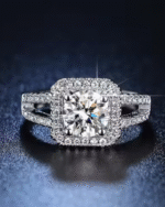 Birthday Gift For Women And Girl From Jewels Galaxy Silver Plated AD Studded Adjustable Finger Ring