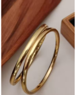 Plain Full Polish Gold Plated Bangle For Women