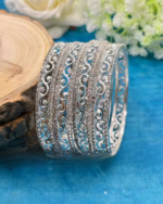 Silver Bangles set for women - Image 2