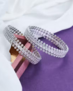 Sparkling Rhodium Bangles Set (Pack of 2)