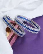 Sparkling Rhodium Bangles Set (Pack of 2) - Image 2