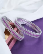 Sparkling Rhodium Bangles Set (Pack of 2) - Image 3
