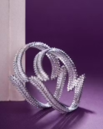 Cascading Twilight Rhodium Bangles (Pack of 2)