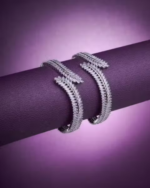 Cascading Twilight Rhodium Bangles (Pack of 2) - Image 2