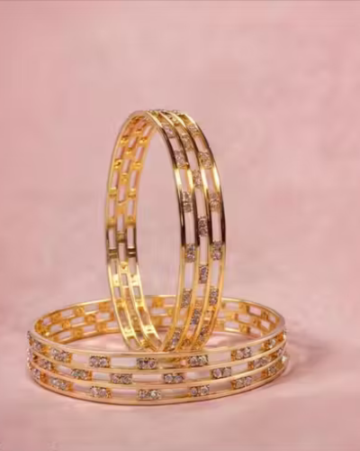 Untitled design - 2026-01-08T215347.579 18k Gold Plated Bangles for women - Image 1