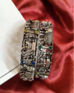 Multicolor sliver oxidize premium jewellery Elite Colorful 2 pic. Bangles | Oxidised Bangles | Silver Bangles | Oxidised Bangles Set - Image 4