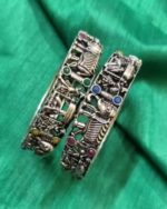 Multicolor sliver oxidize premium jewellery Elite Colorful 2 pic. Bangles | Oxidised Bangles | Silver Bangles | Oxidised Bangles Set - Image 3