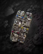 Multicolor sliver oxidize premium jewellery Elite Colorful 2 pic. Bangles | Oxidised Bangles | Silver Bangles | Oxidised Bangles Set - Image 2