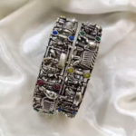Multicolor sliver oxidize premium jewellery Elite Colorful 2 pic. Bangles | Oxidised Bangles | Silver Bangles | Oxidised Bangles Set