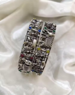 Multicolor sliver oxidize premium jewellery Elite Colorful 2 pic. Bangles | Oxidised Bangles | Silver Bangles | Oxidised Bangles Set