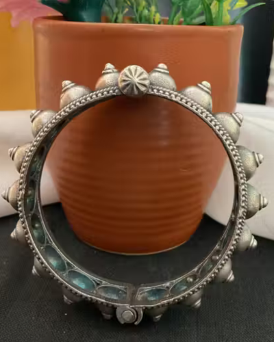 Untitled design - 2026-01-09T215116.785 Silver plated kada - Image 1