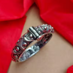 Brass Oxidised Carving Party Wear Bangle for Girls & Women