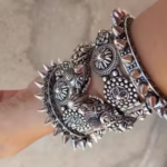 Trending German silver bangles combo of 5 pieces, specially designed for girls and women to enhance everyday and festive looks