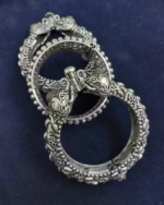 German silver openable bangles set in a stylish 3-piece combo, perfect for adding elegance to any traditional or casual outfit.