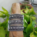 German silver openable 3-piece bangles combo set designed for girls and women, ideal for adding a stylish and elegant touch to any outfit