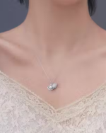 Korean trendy beautiful princess silver shell anti tarnish white pearl pendant girls and women - Image 2