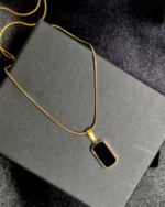 Anti Tarnish Stainless Steel Gold Black Skewer Diamond Nacklace