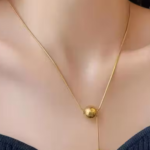 Jewels Galaxy Gold-plated contemporary Anti Tarnish pendants with chain