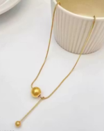 Jewels Galaxy Gold-plated contemporary Anti Tarnish pendants with chain - Image 3