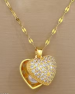 Anti tarnish korean trendy beautiful princess American diamond stone pendant girls and women - Image 3