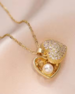 Anti tarnish korean trendy beautiful princess American diamond stone pendant girls and women
