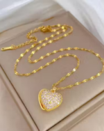 Anti tarnish korean trendy beautiful princess American diamond stone pendant girls and women - Image 4