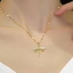 Anti Tarnish Butterfly Pendant Necklace For Women And Girls