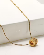 Anti Tarnish beautiful tube Shape design chain pendant with AD work