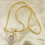 Five metal pendant micro plated chain for women