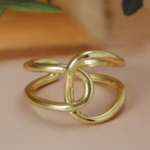 18k gold Plated Anti Tarnish Adjustable Ring for Women and Girls Best Gift for Girlfriend and Wife Stylish and Trending look