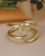 18k gold Plated Anti Tarnish Adjustable Ring for Women and Girls Best Gift for Girlfriend and Wife Stylish and Trending look