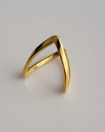Stainless Steel Anti Tarnish Gold plated Aesthetic Ring for Unisex