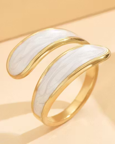 Untitled design - 2026-01-12T003417.435 Statement Anti Tarnish Enamel Adjustable Gold Ring - Image 1