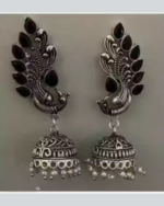 Alisha oxocraft Black Pearl AD Jewellery Set oxidized jewellery set - Image 5