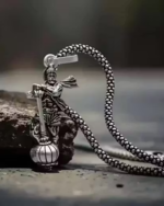 Lord Hanuman Pendent Silver Loket & Silver Alloy Chain FREE Shree Ram locket Pck of 3 item - Image 3