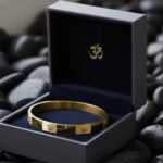 Trendy OM Engraved Kada for Men – Gold Finish