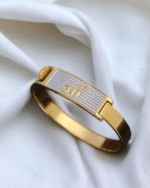 Maa design gold plated adjustable bracelet kada for mens and womens - Image 3